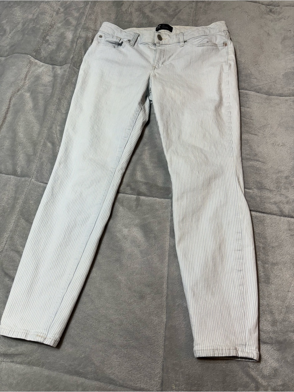 Gap Blue Railroad Stripe Ankle Denim Leggings Jeans 28R